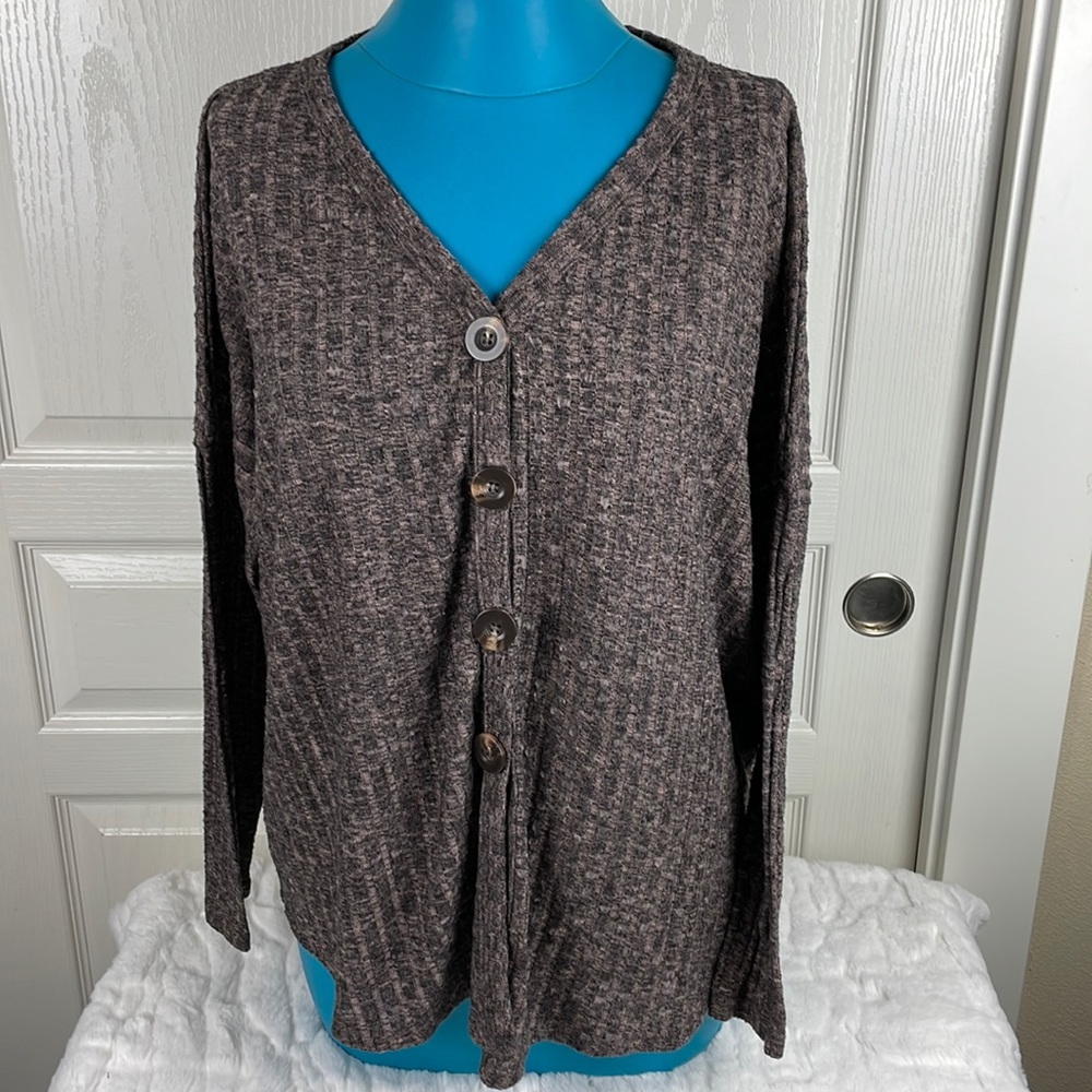 Fantastic fawn brown oversized womens long sleeve top size‎ small.